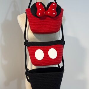 Kids Red and Black Minnie Mouse-Inspired Storage Set